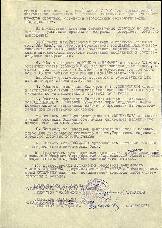 Решение исполнительного комитета Нижнетагильского городского Совета депутатов трудящихся от 19 ноября 1963 года № 366. (НТГИА. Ф.70.Оп.2.Д.884.Л.133-136)