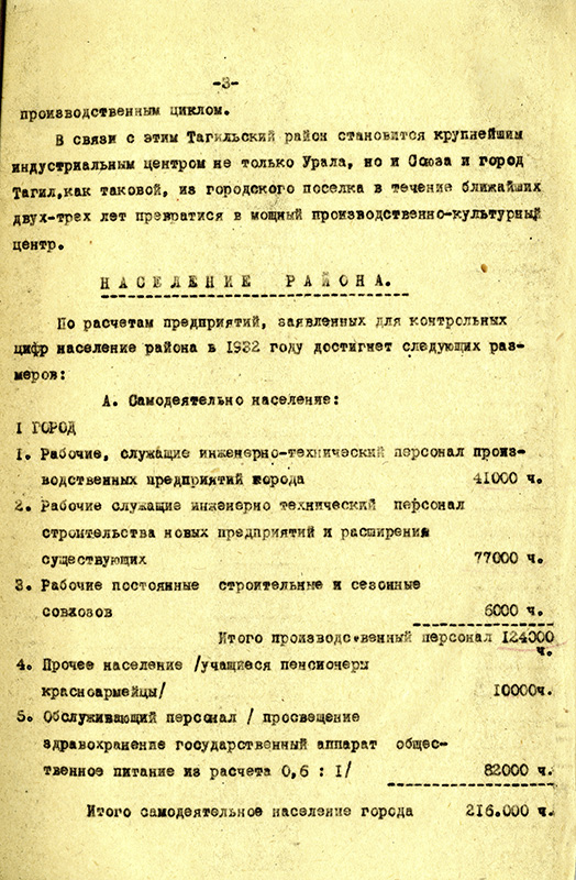 Контрольные цифры развития народного хозяйства Нижнетагильского района на 1932 год. (НТГИА. Ф.31.Оп.1.Д.74.Лл.1-3)