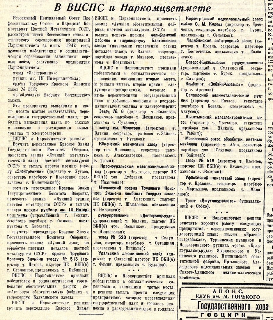 Газета «Тагильский Рабочий». – 1942 г. – 7 декабря (№163). – С. 2