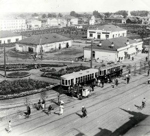 Первое трамвайное кольцо на улице Ленина в городе Нижний Тагил. 1960-е гг. (НТГИА. Коллекция фотодокументов. Оп.1П. Д.1749)