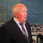 Лукович Владимир Рейнгольдович, председатель Совета ветеранов Нижнетагильского металлургического комбината, на открытии выставки "Железоделательный Тагил"