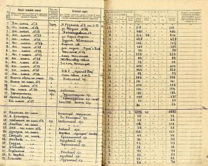 Регистрационные списки учебных заведений г. Нижний Тагил на 1 января 1933 год (НТГИА. Ф.128.Оп.1.Д.30.Лл.4(об.)-22(об.)
