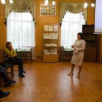 Вязова Татьяна Александровна, директор МКУ НТГИА, в момент демонстрации Информационно-поисковой системы «Электронные описи НТГИА»