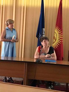 Заместитель директора МКУ «Нижнетагильский городской исторический архив» Злобина Ирина Федоровна и директор МКУ «Муниципальный архив социально-правовых документов» Рейнбольд Валентина Александровна на встрече с архивистами Кыргызской Республики. 17 июля 2018 г. Заместитель директора МКУ «Нижнетагильский городской исторический архив» Злобина Ирина Федоровна и директор МКУ «Муниципальный архив социально-правовых документов» Рейнбольд Валентина Александровна на встрече с архивистами Кыргызской Республики. 17 июля 2018 г.