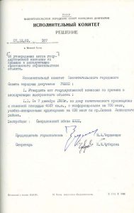 Решение исполнительного комитета Нижнетагильского городского Совета народных депутатов от 7 декабря 1983 года № 387. (НТГИА. Ф.70.Оп.2.Д.1740.Л.189)