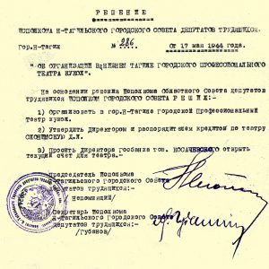Решение исполнительного комитета Нижнетагильского городского Совета депутатов трудящихся от 17 мая 1944 года № 286